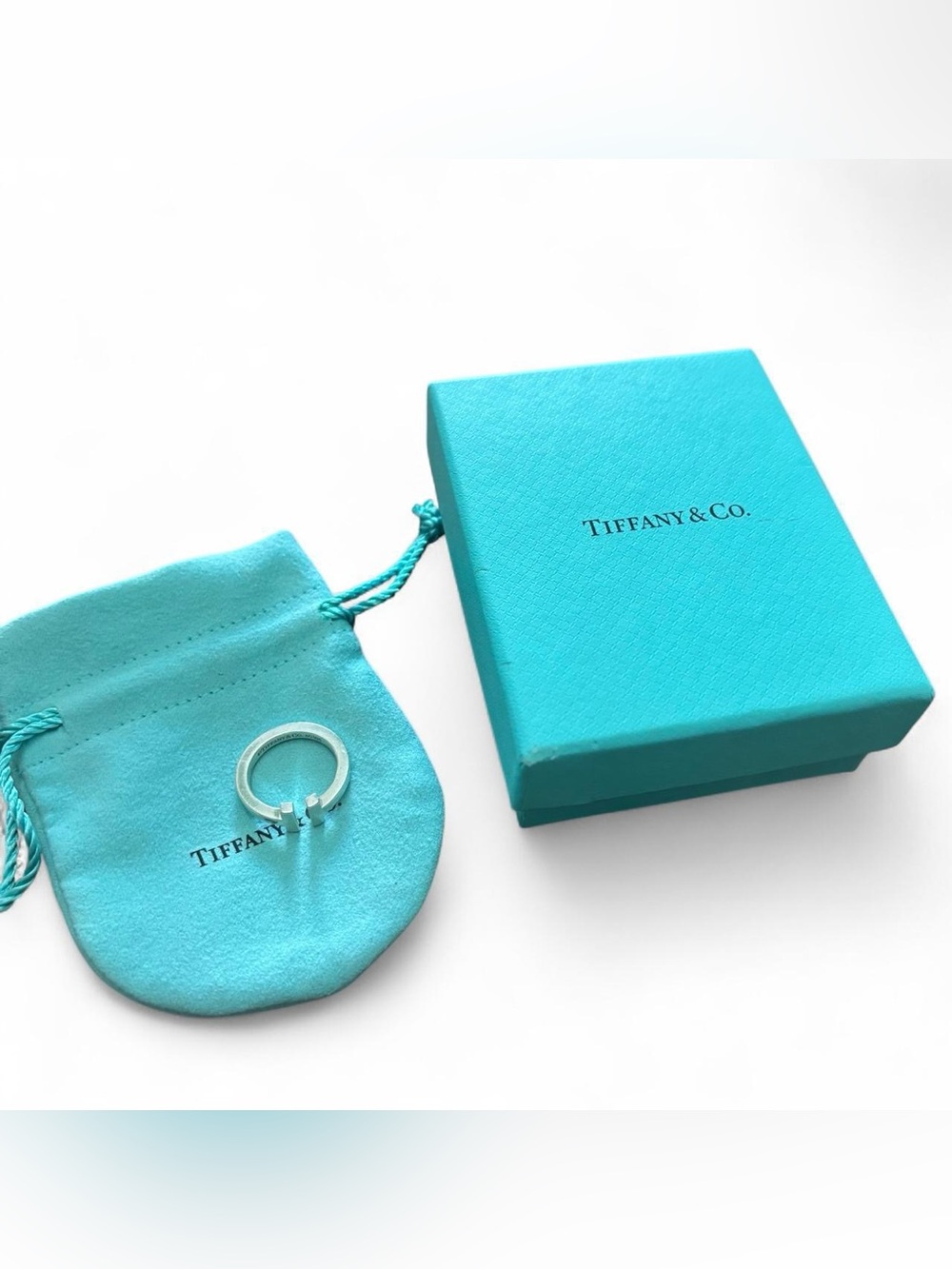 Tiffany & Co. T Square Ring in Sterling Silver 6.5 - Picture 7 of 8